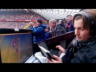 evra's goal as seen by commentators at old trafford